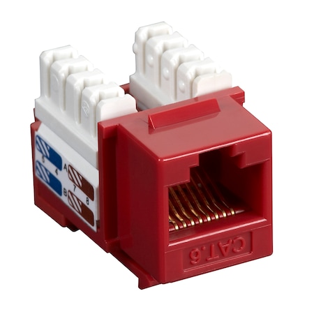 Black Box Black Box Connect Cat6 Rj-45 Keystone Jack Unshielded Red 25-Pack CAT6J-RD-25PAK